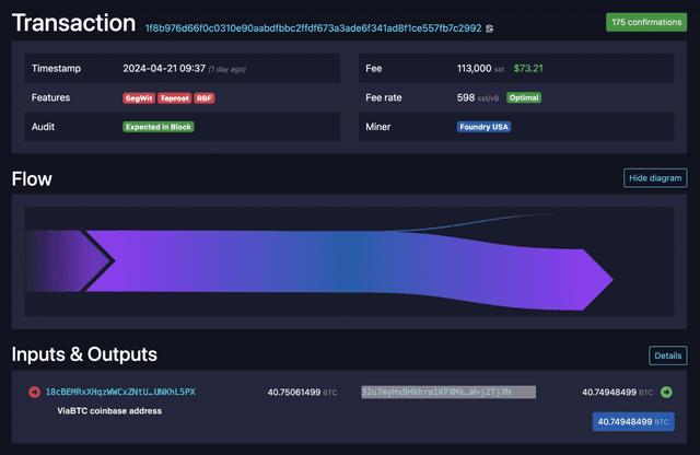 ViaBTC to Auction ‘Epic Sat” after Isolating 40.75 BTC in Halving Block Rewards